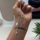 Pulseira Regulável Penduricalhos com Zircônias em Prata 925